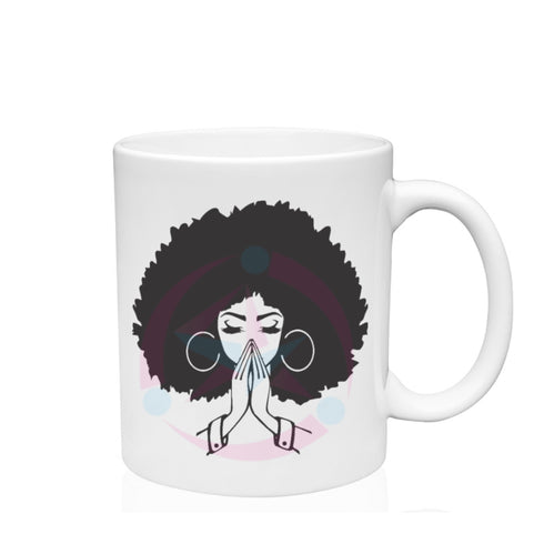 Blinged/Beaded Praying Woman Mug